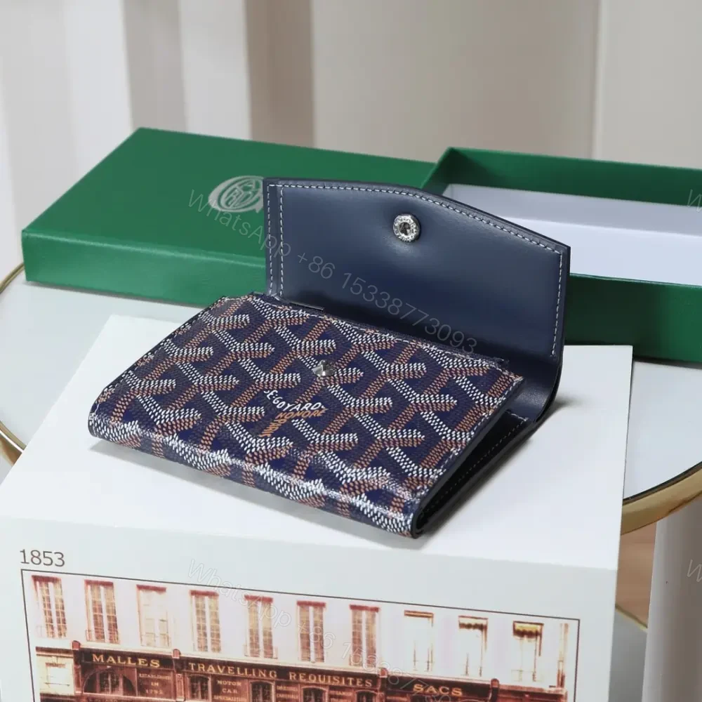 View 6 of 高仿Goyard*STGABR3拼色三折式錢夾錢包藍色免檢版