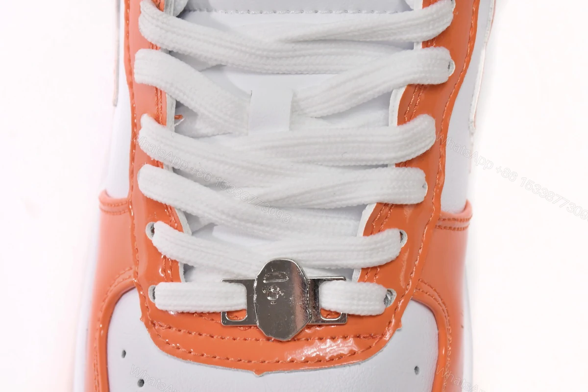 View 5 of Cheap Fake Bape Sta Low White Orange 1H70-191-001(BapeSta)