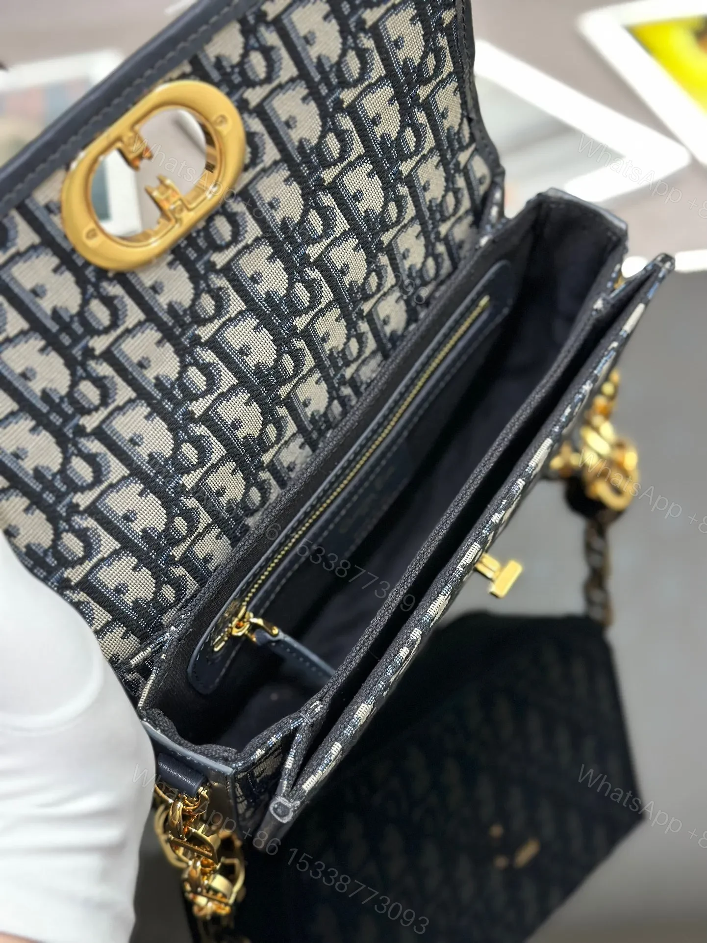 View 9 of Dior 30 Montaigne Avenue Monogram Super Bag 22.5x12cm