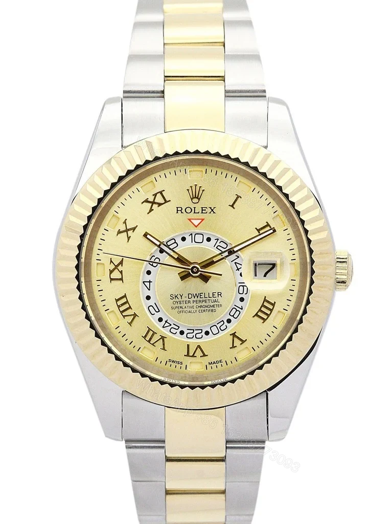 Replica Rolex Sky-Dweller Gold Dial 326938-2 — view 1
