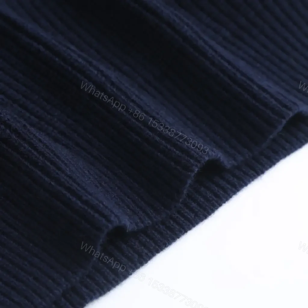 View 3 of Navy Knit Crew with Bold CELINE Script - Luxe Everyday Comfort