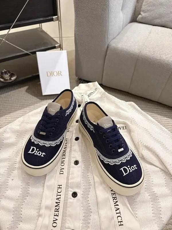 Chic Knit Sneakers: Navy, Premium Knit, Designer-Inspired Comfort — view 1