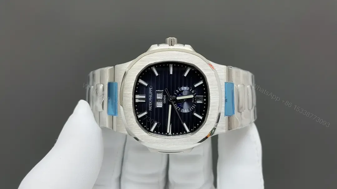 View 2 of Patek Super Clone Nautilus 5726/1A Blue Dial Steel Bracelet Premium 40MM PATEK-NAUT5726-BLU40-SS