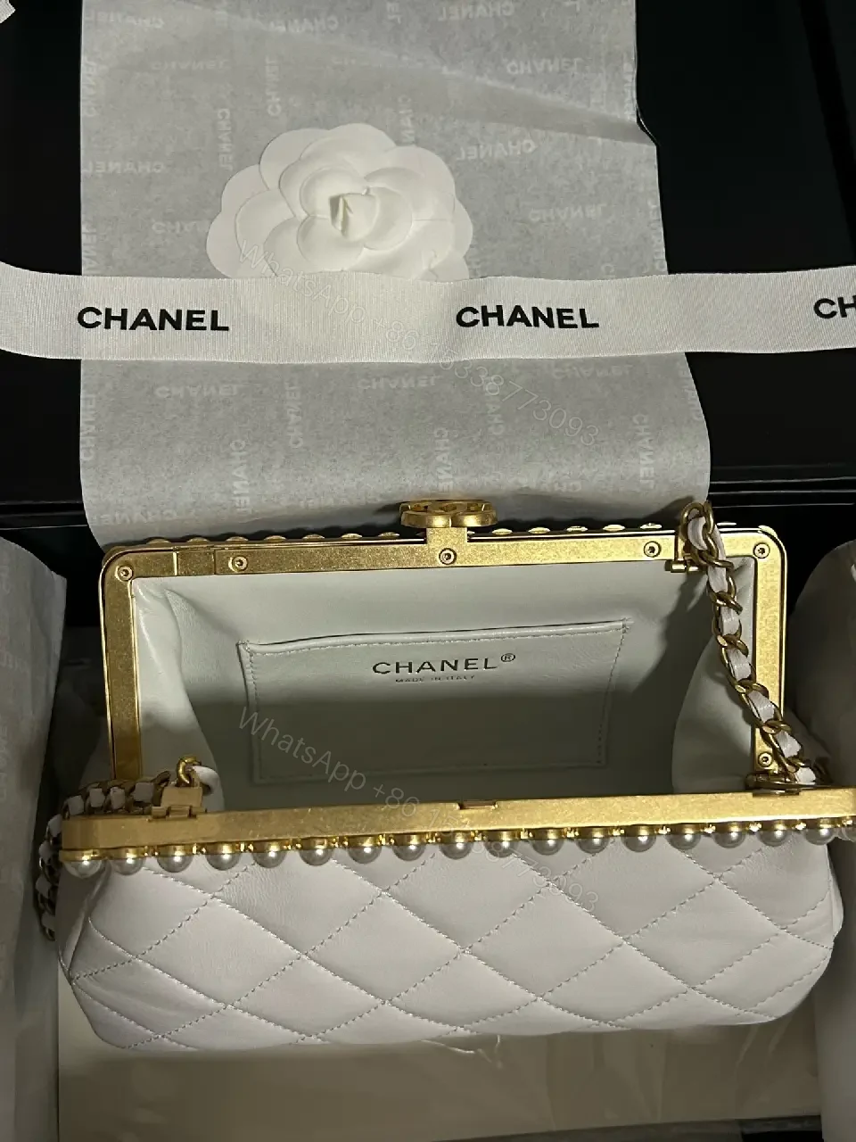 View 6 of Pearl-Trim Quilted Mini Bag: Luxe Everyday Charm