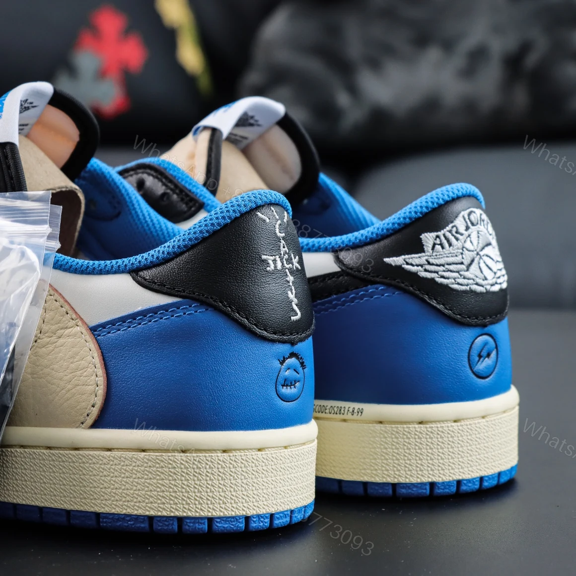 View 5 of Travis Scott Fragment Design Jordan 1 Reps Low​
