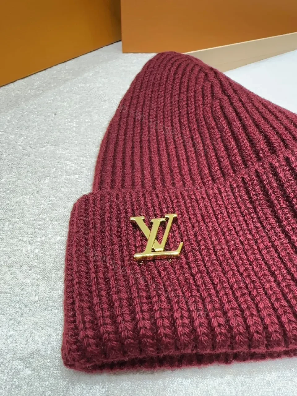 View 4 of Knit Beanie with Subtle Gold Accent — Everyday Luxe Warmth