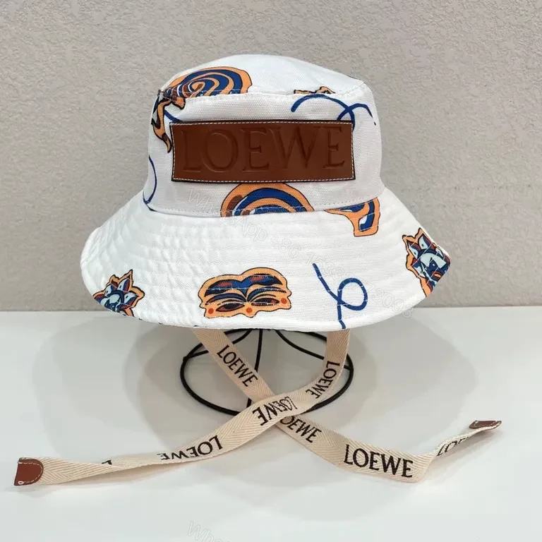 View 8 of Lightweight LOEWE Patterned Bucket Hat - Signature Patch, Breathable Style