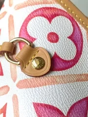 View 6 of LV NEVERFULL MM 31 IN CORAL MONOGRAM TILES CANVAS
