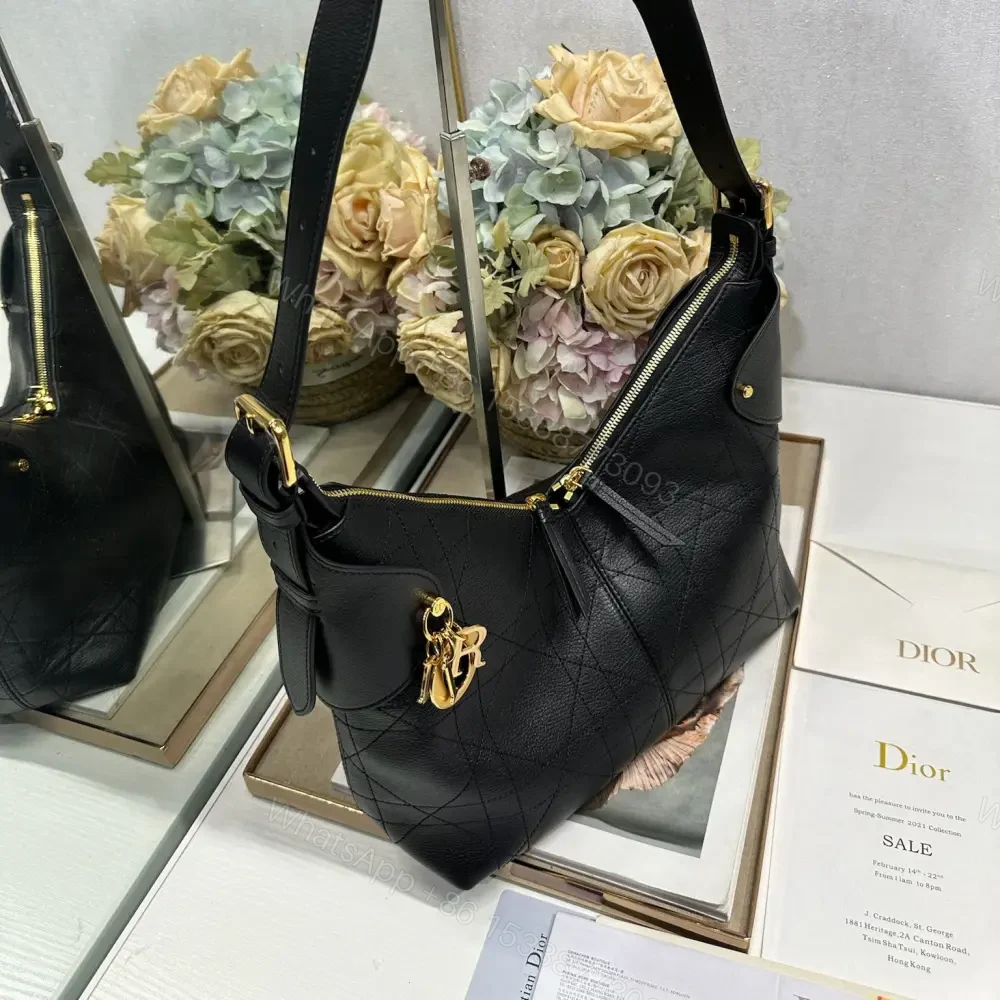 View 3 of 高仿Dior*Voyage系列M284M901小牛皮單肩包中號黑色免檢版