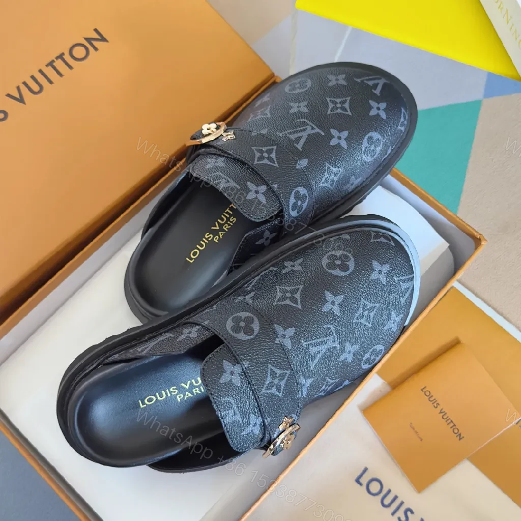 View 3 of Dark Monogram Slip-Ons: Luxe, Versatile Comfort Shoes