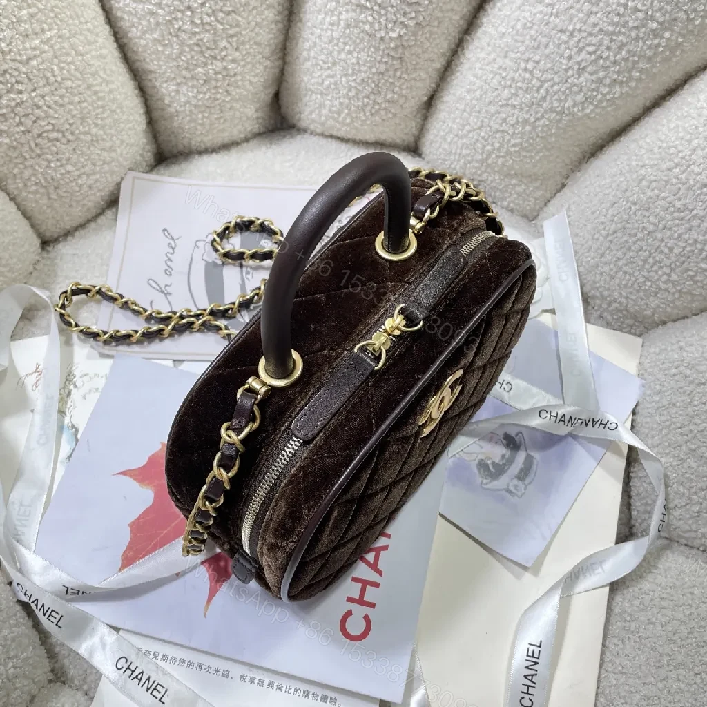 View 7 of Velvet Mini Bag: Lux Velvet Curves with Gold Hardware