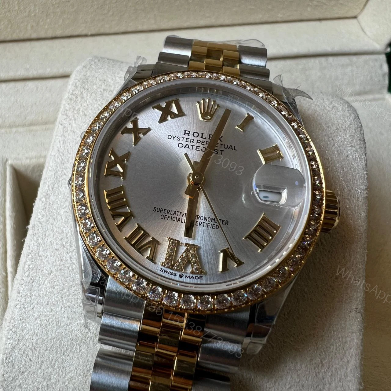 View 3 of Design Rolex datejust 31 oystersteel yellow gold diamand