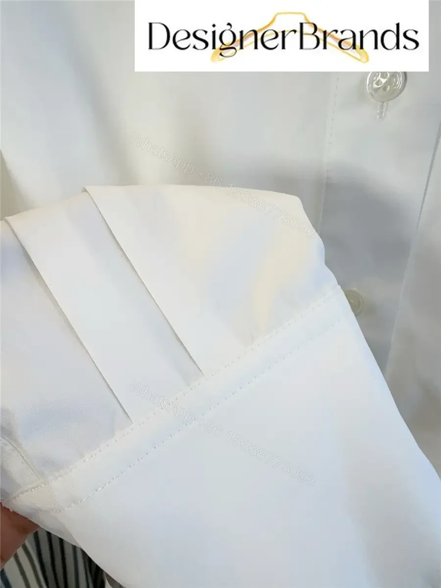 View 8 of Dior White Pure Cotton Poplin Ruffled Dress
