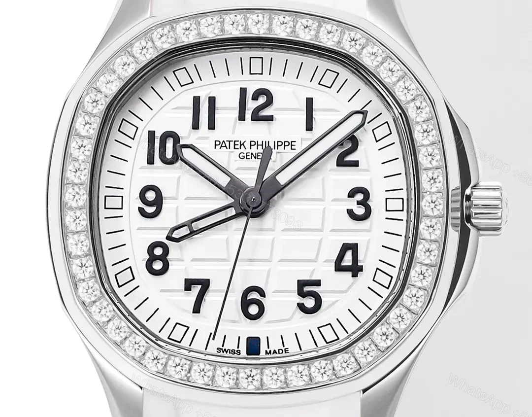 View 5 of Patek Philippe Aquanaut Luce 5268 Series White Dial with Diamond Bezel Stainless Steel and Satin Strap Modern Casual Elegant Style Watch