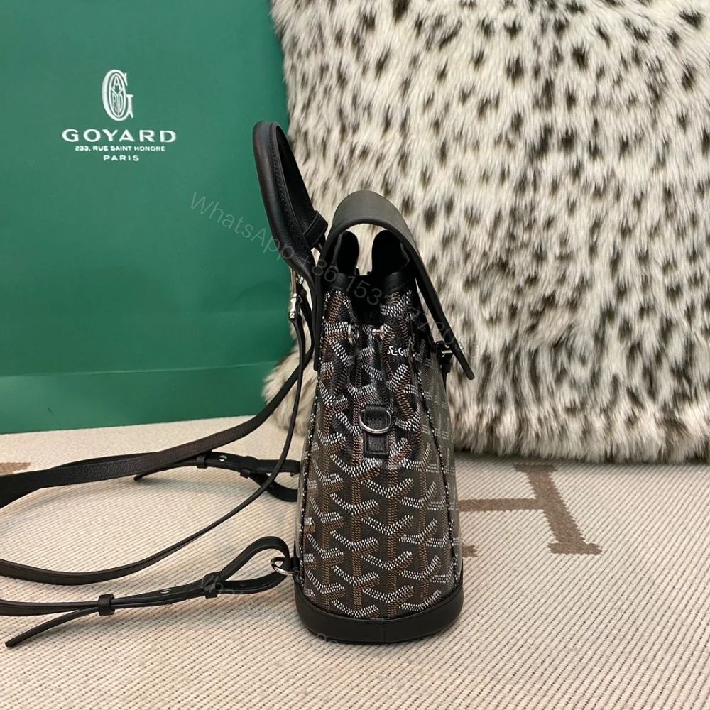 View 4 of 高仿Goyard*ALPIN4經典老花滿印雙肩包黑色免檢版