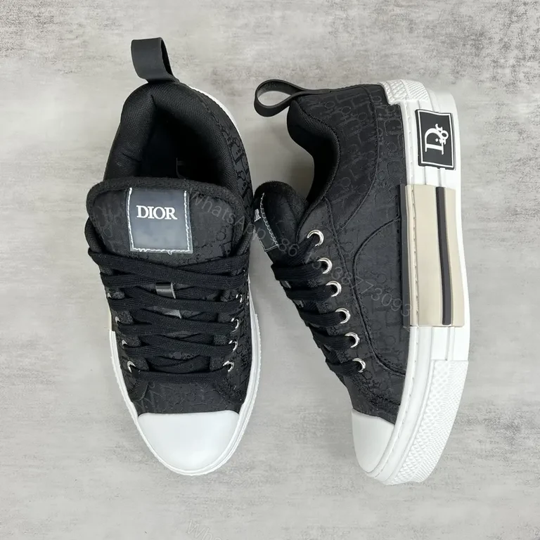 View 8 of Chic Dior-Inspired Black Sneaker | Monochrome Luxury Comfort