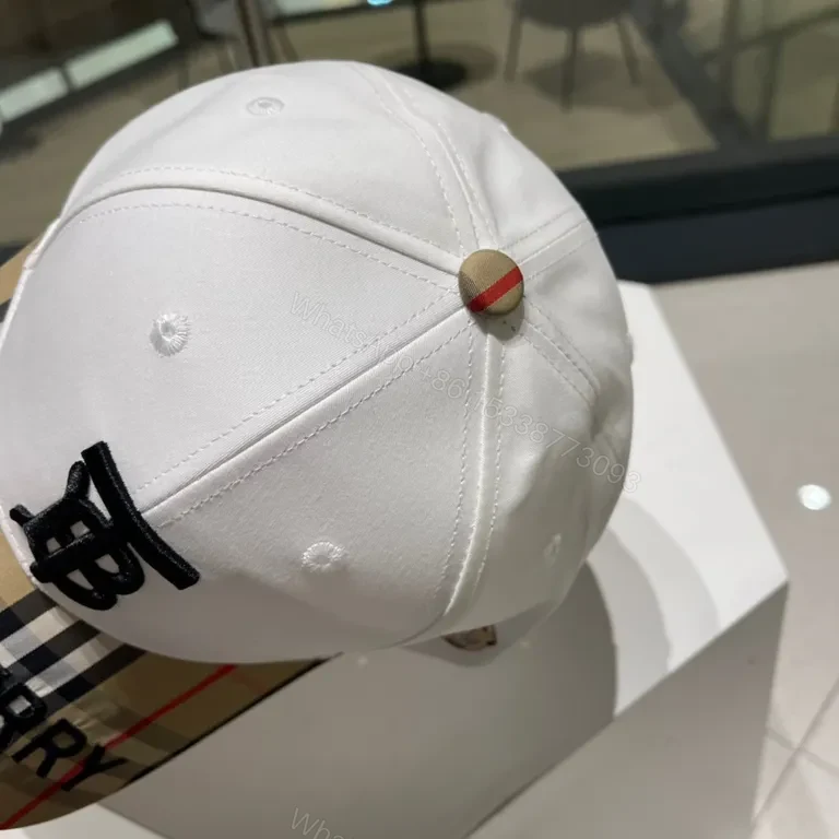 View 6 of Burberry-Influenced Plaid Visor Luxury Cap
