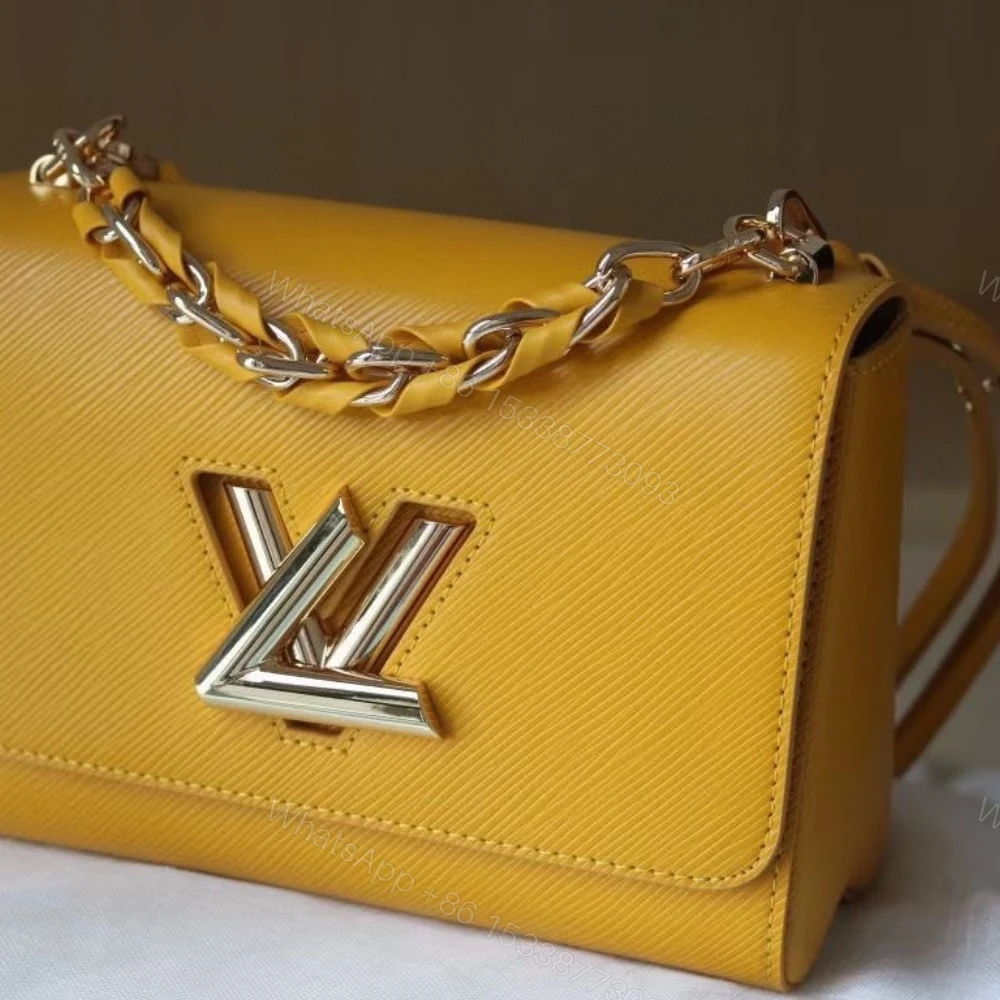 View 4 of Louis Vuitton LV Twist MM Handbag Sunflower Yellow 23Cm