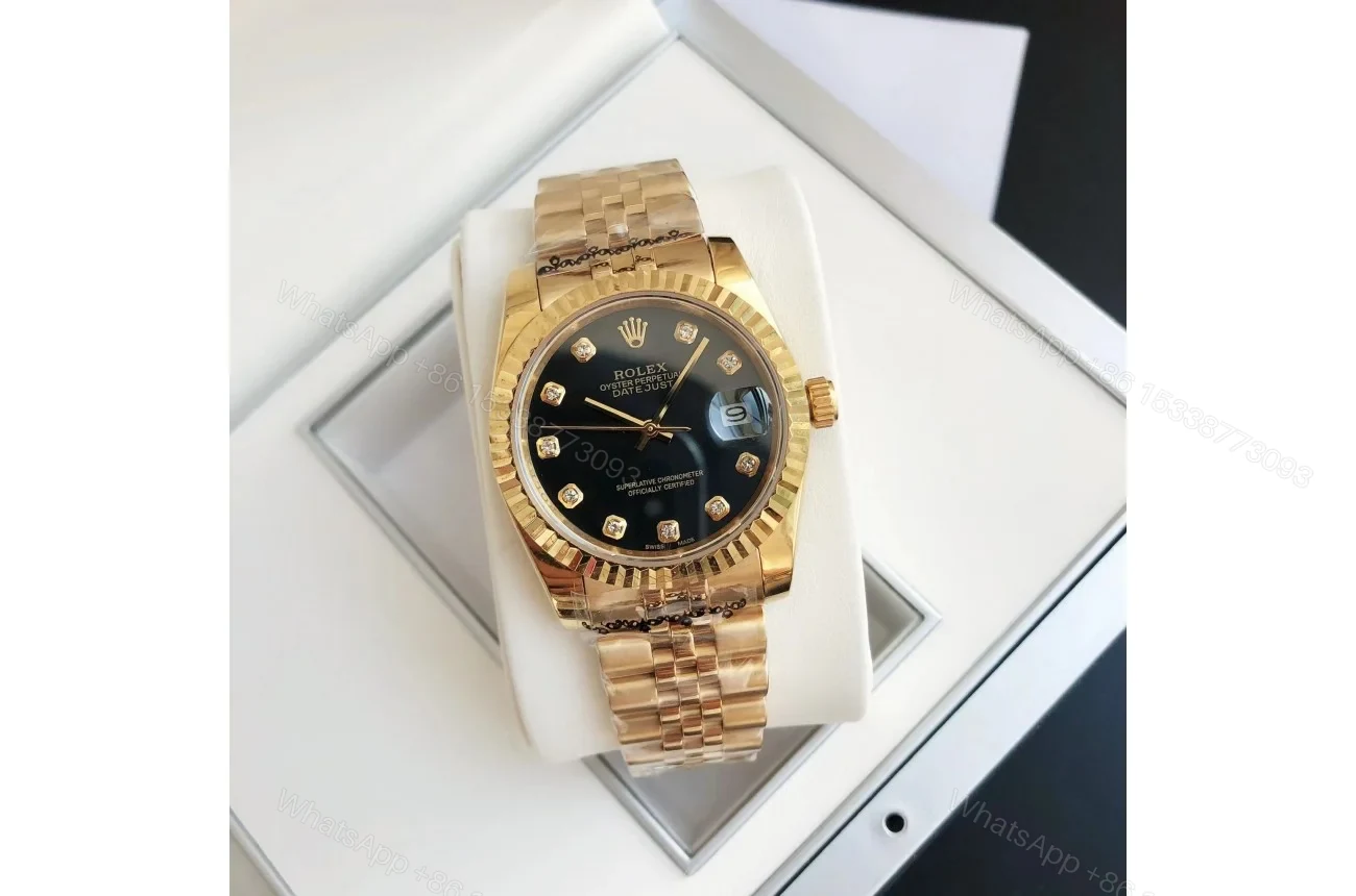 View 6 of Replica Rolex Datejust RG/RG Jub Black/Dial 36/28 mm