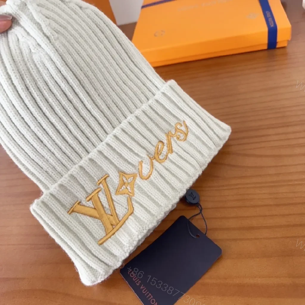 View 3 of Chunky Knit Beanie: Lux Monogram Accent Warmth Cap