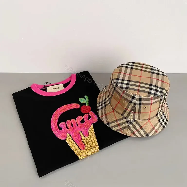 View 6 of Beige Plaid Bucket Hat â€” Premium Cotton Twill, Iconic Check Pattern