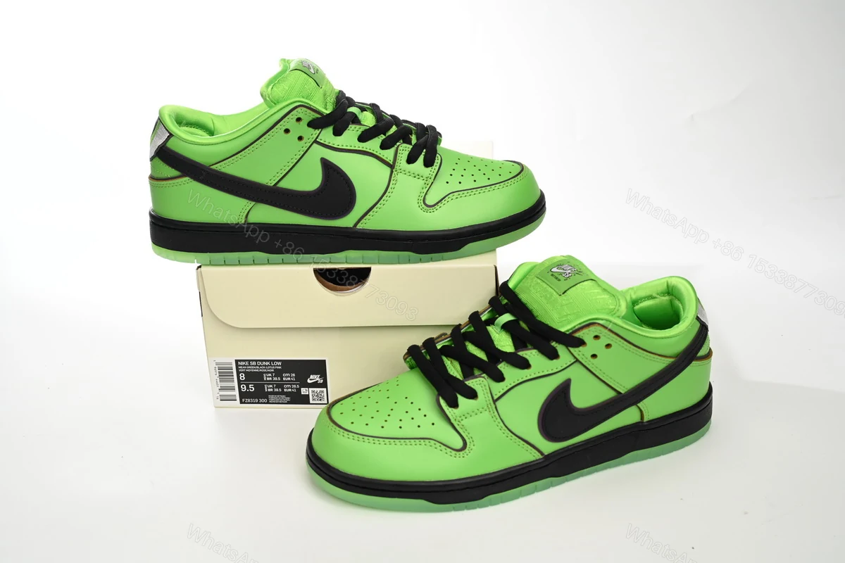 View 2 of The Powerpuff Girls x Nike SB Dunk Low “Buttercup” FZ8319-300