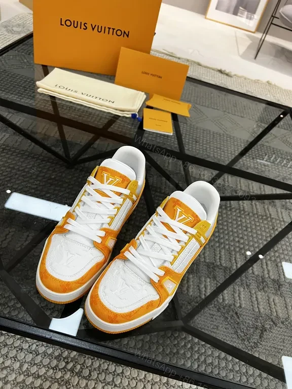 View 8 of Orange Suede & White Quilted High-Tops - Lux Streetwear Sneakers