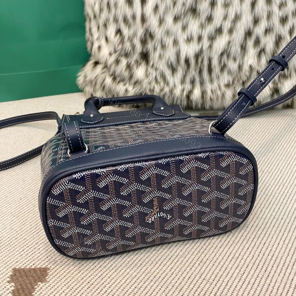 View 9 of 高仿Goyard*ALPIN3經典老花滿印雙肩包深藍免檢版