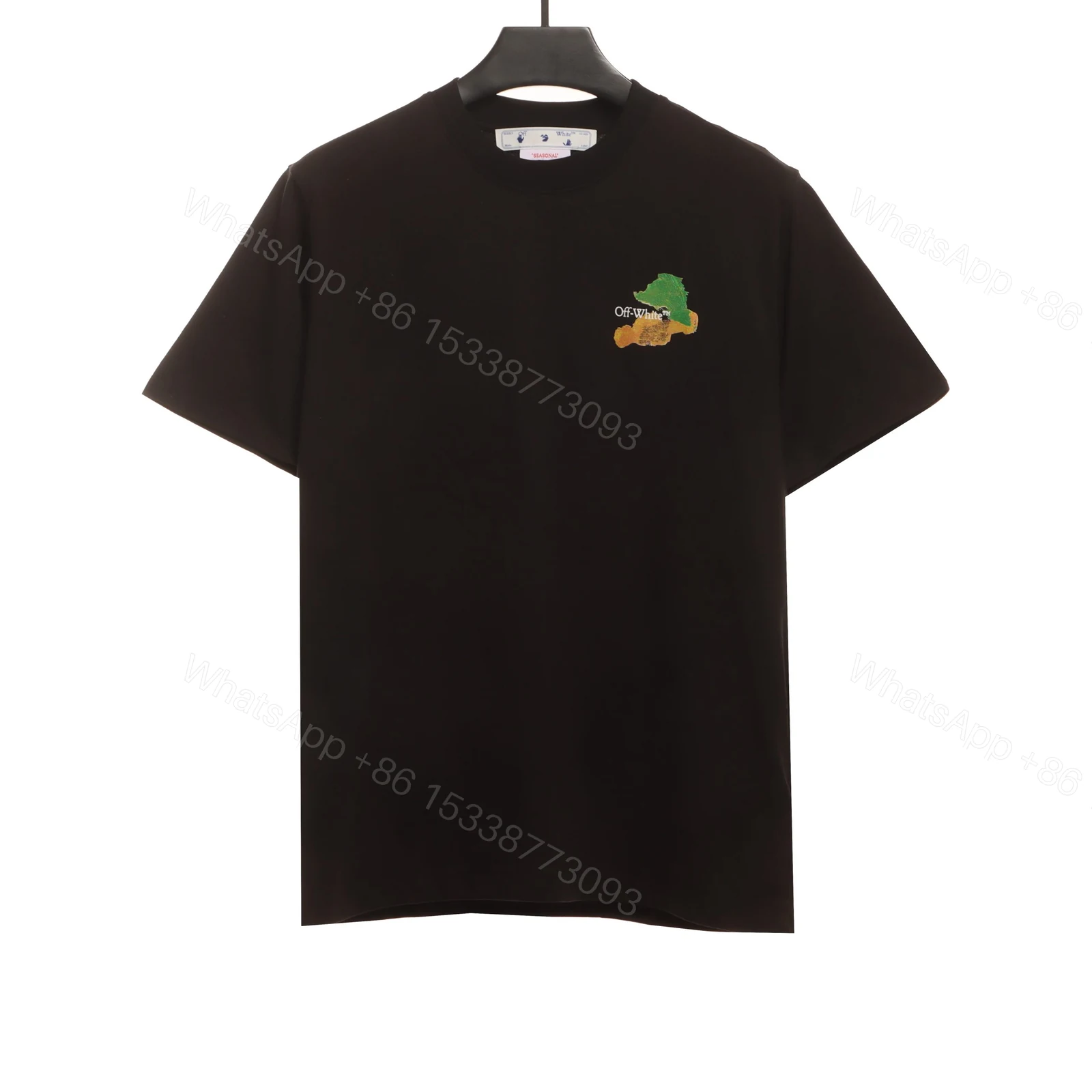 View 3 of Off-White hand drawn graffiti Print T-Shirt