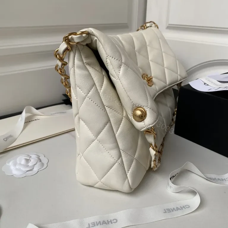 View 9 of Chic Quilted Flap Bag: Gold Chain, Everyday Luxury