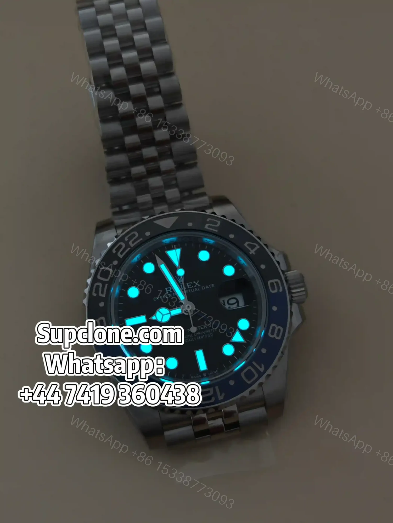 View 3 of Rolex Super Clone Watches 1:1 Batgirl GMT-Master II 126710BLNR DD3285 Movement