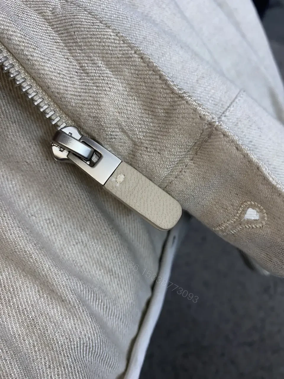 View 10 of Light Beige/Ash Bomber Jacket: Smooth Matte, Minimal Details