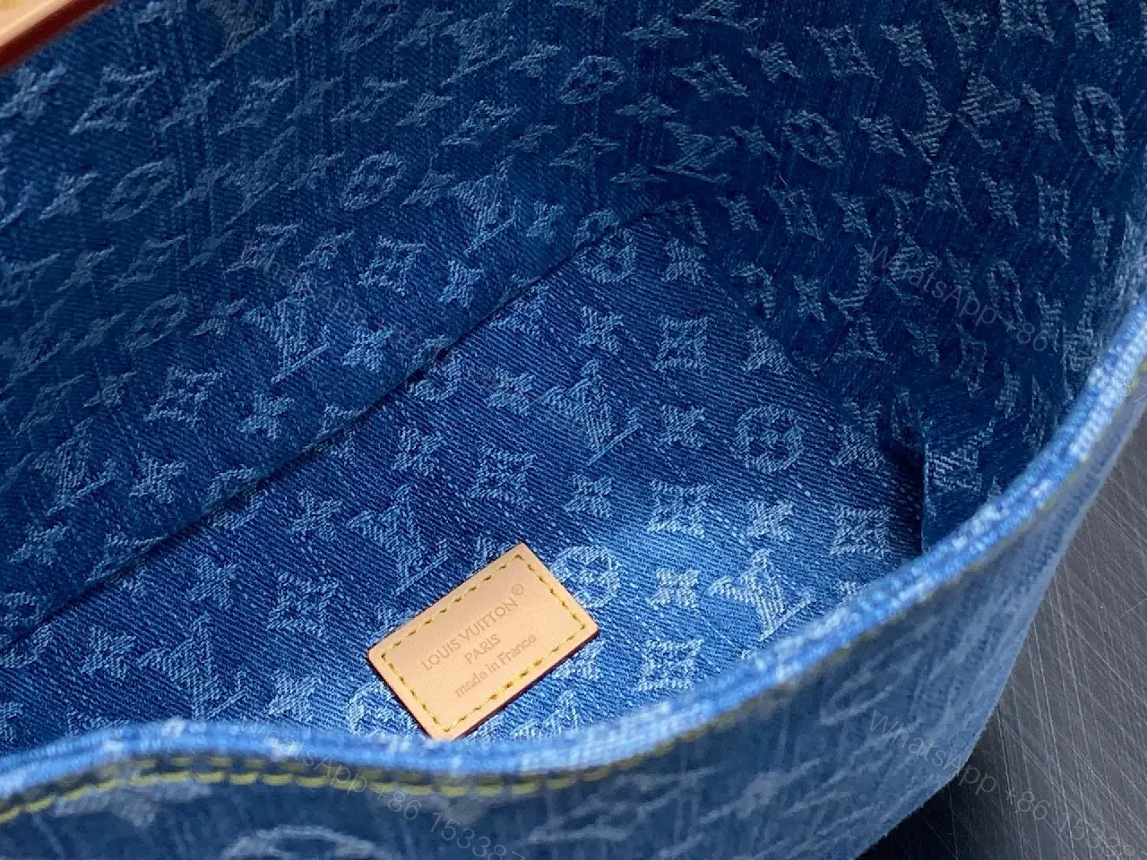 View 7 of Denim Monogram Mini Satchel: Modern Luxe, Day-to-Night