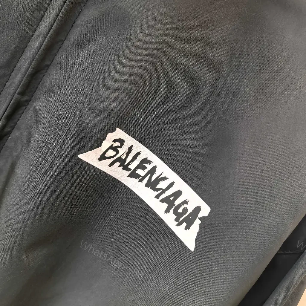 View 4 of Black Satin Windbreaker: Minimalist, Subtle branding, Packable jacket