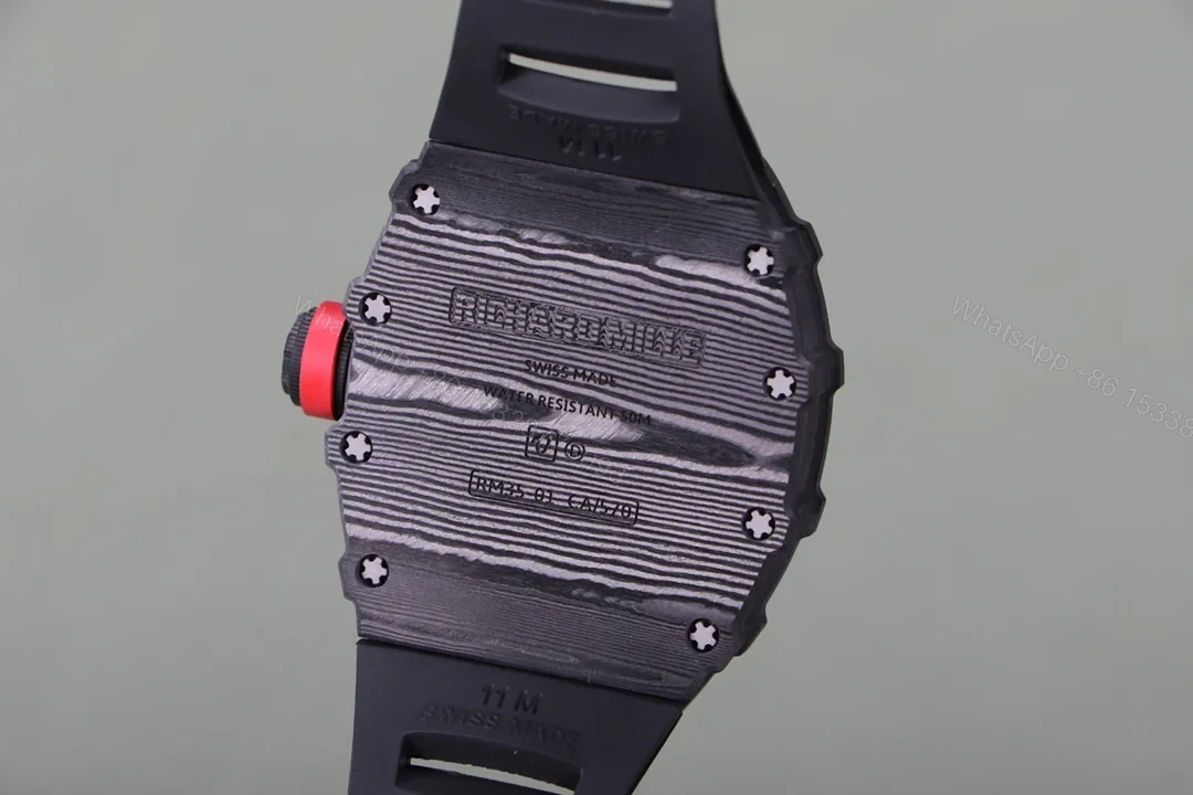 View 5 of Richard Mille RM35-01 NTPT Carbon Fiber RMUL3 Integrated White Gemstone Watch RM3501-NTPT-WHITE-RM3