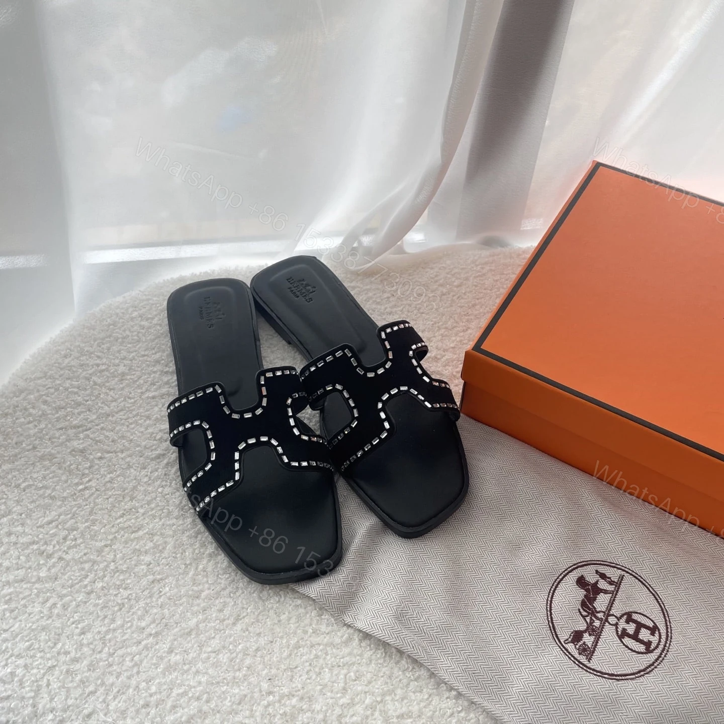 View 7 of HERMES ORAN SANDAL NOIR H232161ZV02350