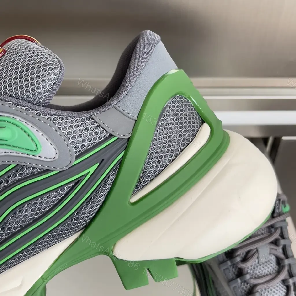 View 7 of Green-Textured Suede High-Top Sneaker with Rugged Grip