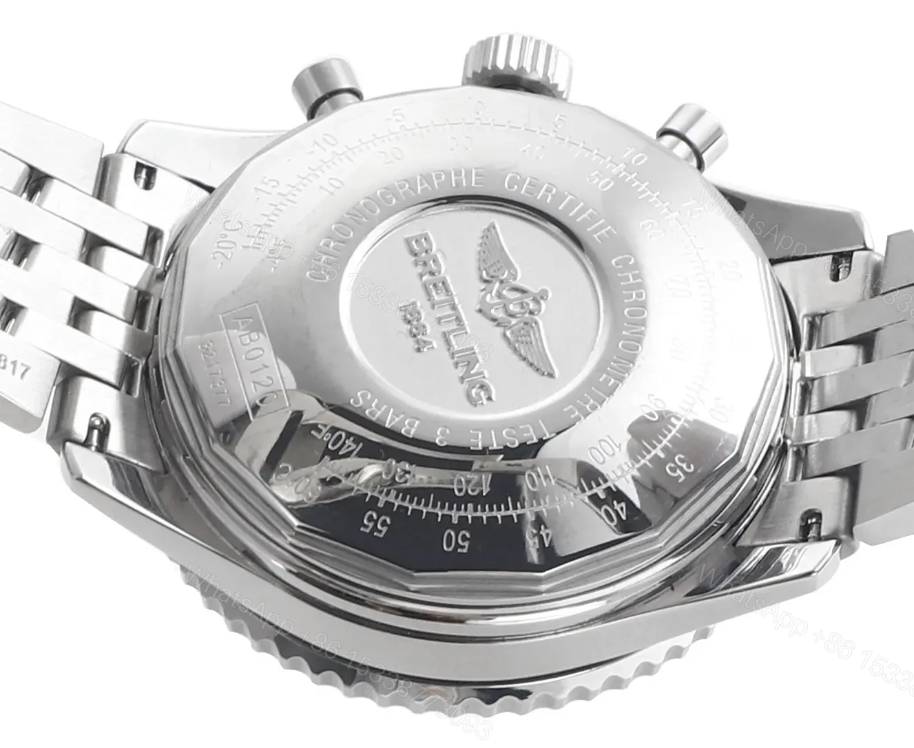 View 8 of GF Factory Breitling Navitimer Silver Dial Stainless Steel Chronograph Watch – 43mm