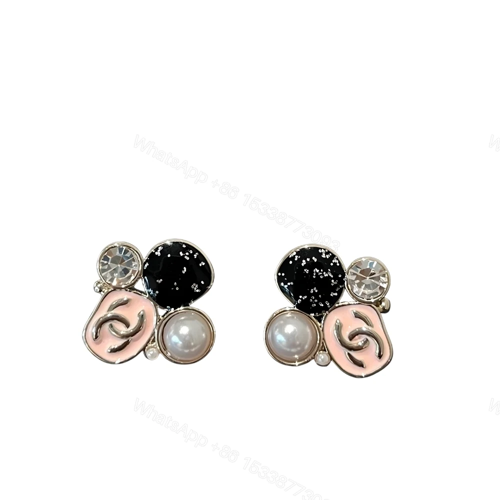 Chanel Resin Pearl And Sparkling Crystal Silver Earrings ABG633 B22459 U4652 — view 1