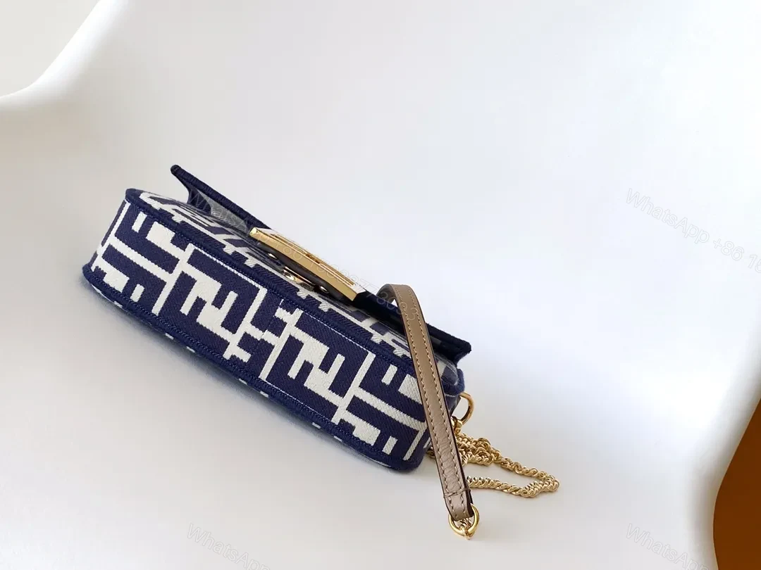 View 2 of Navy Monogram Crossbody: Luxe Navy-Cream, Gold Hardware, Compact Chic