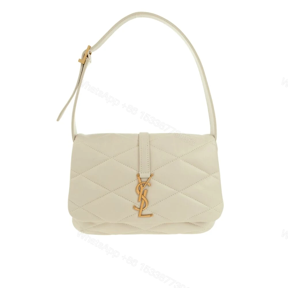 Saint Laurent Le 57 Quilted Shoulder Bag White 27Cm — view 1