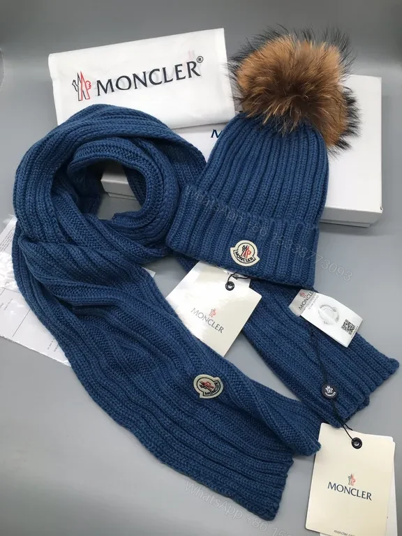 View 7 of Moncler Knit Scarf & Beanie Set: Warmth & Texture