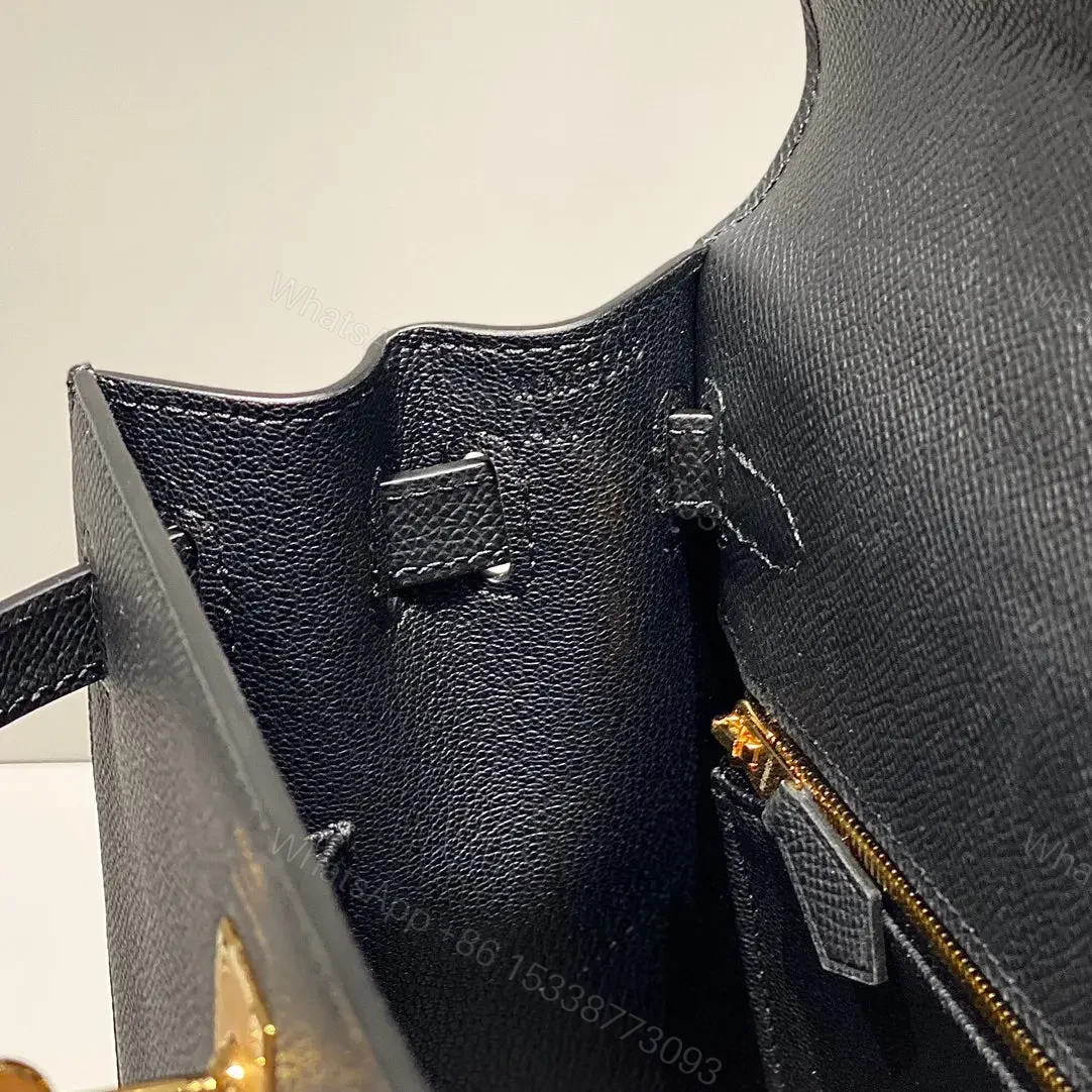 View 4 of HN 25 Black Epsom Gold Hardware