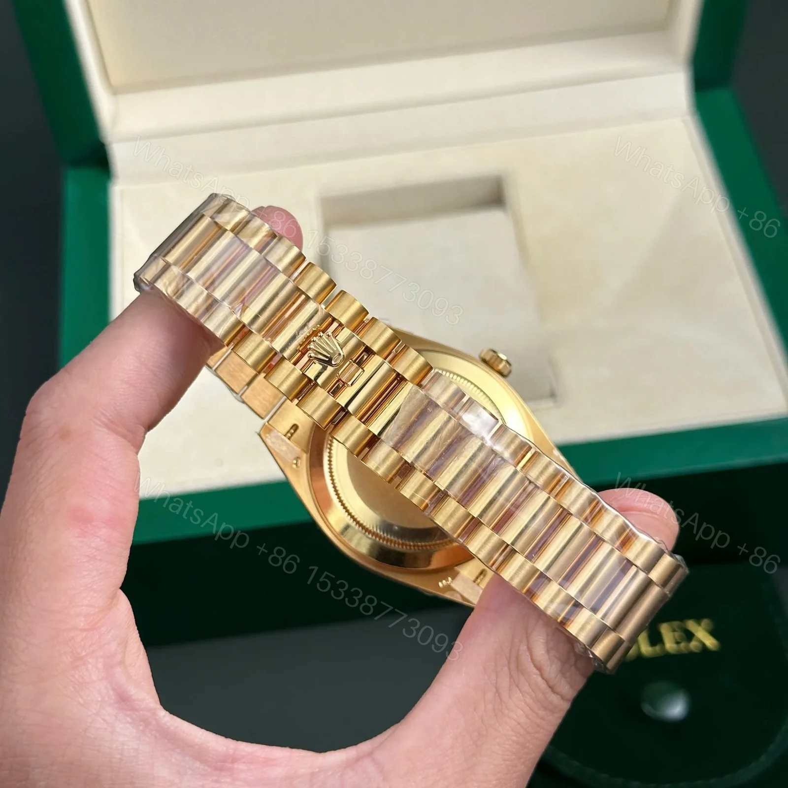 View 9 of Superclone Rolex Day-Date Champagne Diamond Dial 128238-0132 36 mm