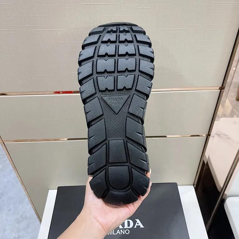 View 9 of Prada Milano Black Leather Sneaker: All-Day Comfort
