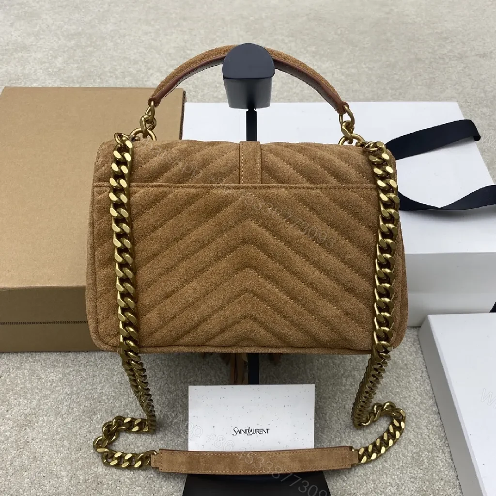 View 6 of Suede Fringe Satchel: Compact, Gold Accent, Versatile Style