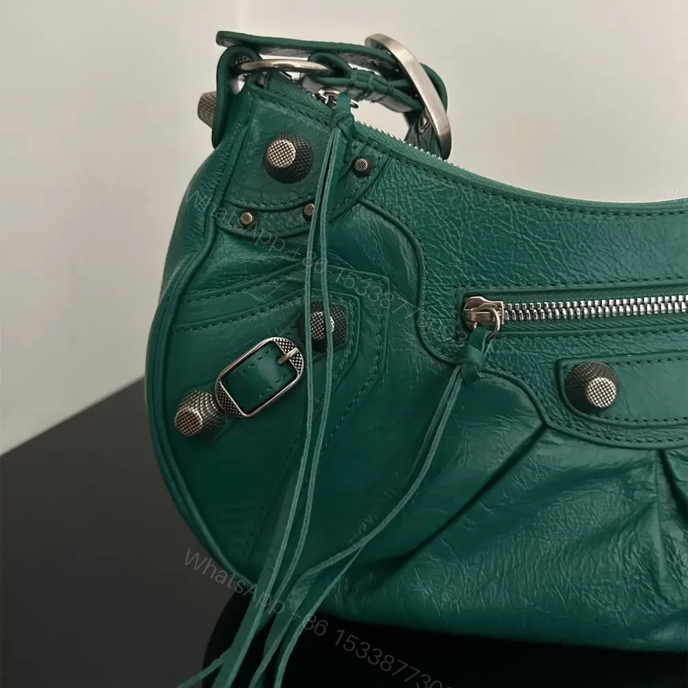 View 3 of 高仿Balenciaga*LeCagole系列餃子包綠色S