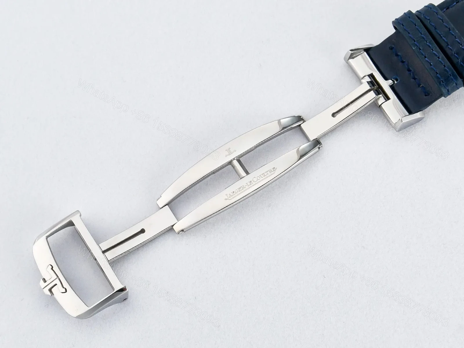 View 28 of Reverso Tribute Duoface Small Seconds SS MGF Best Edition Blue Dial on Blue Leather Strap A854A