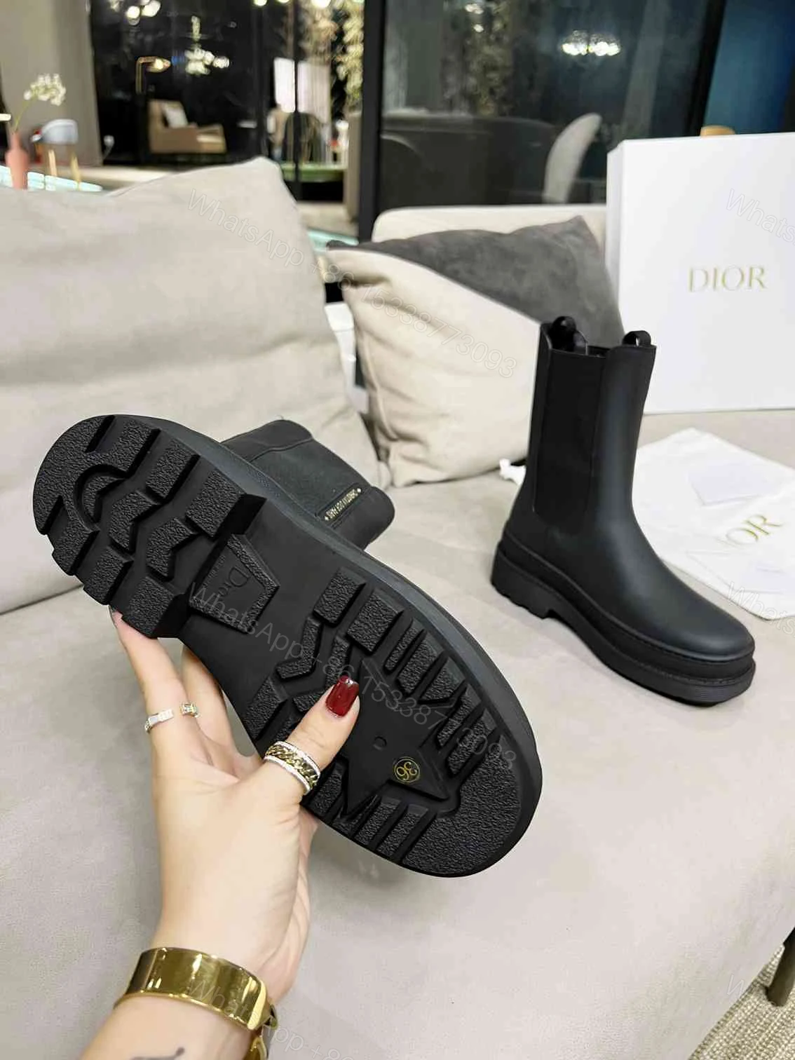 View 6 of DIOR TRIAL ANKLE BOOTS LEATHER BLACK