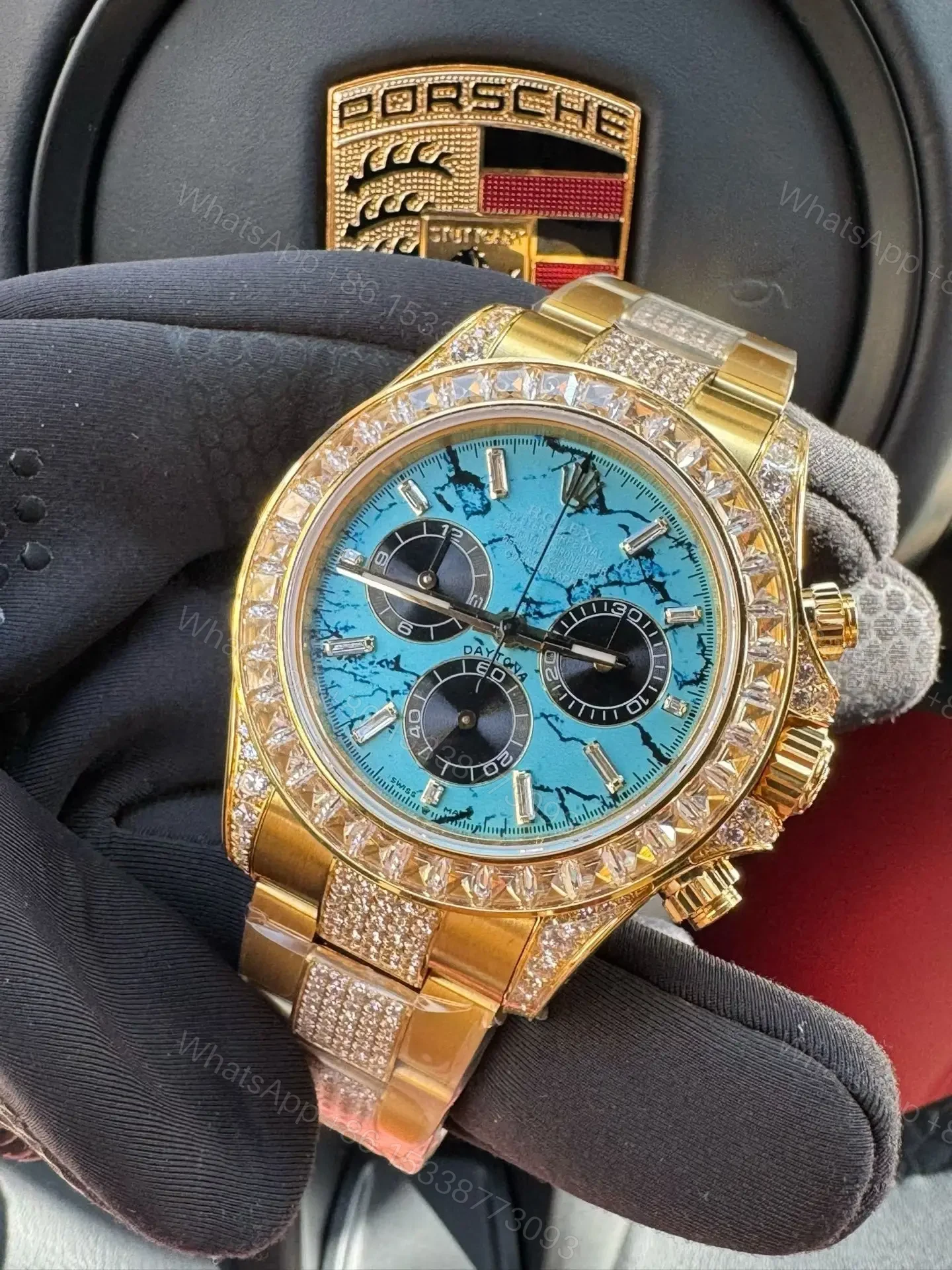 View 4 of Rolex Daytona Turquoise Gold Blue Dial Edition 40mm RG-DAYTONA-TURQUOISE-GOLD